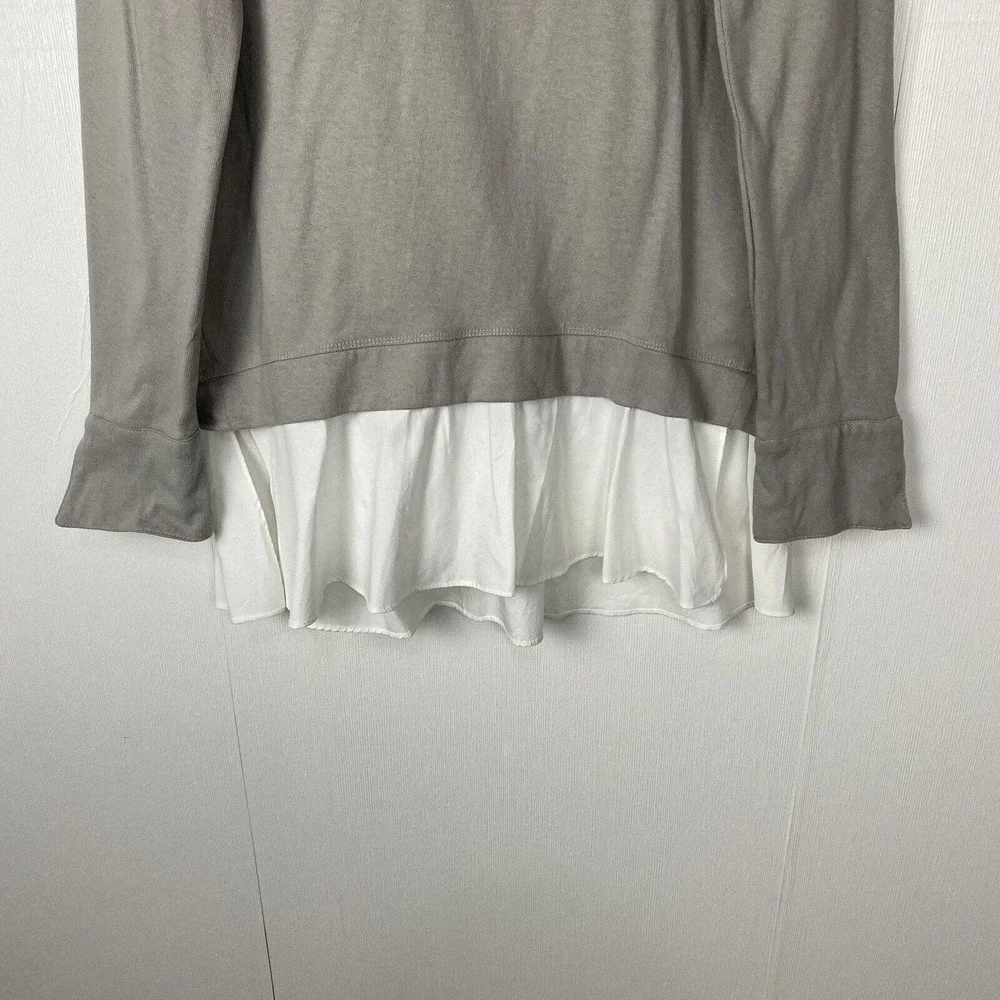 Anthropologie Eri + Ali NWT Taupe Long Sleeve Cotton Blouse Size Small. - Picture 3 of 11